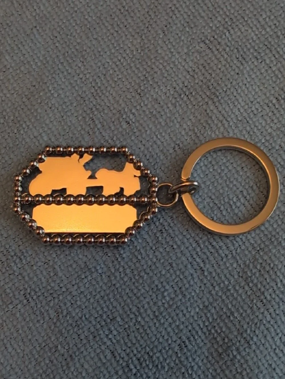 Coach Carriage Logo Key Chain Bag Charm